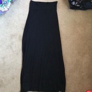 Long, black maxi skirt